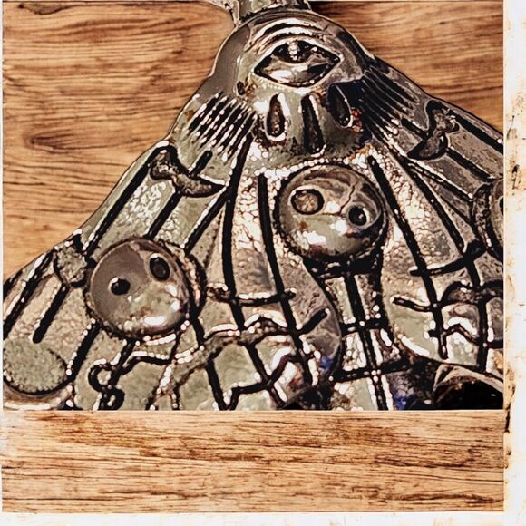 Gothic Moon Phase Moth Hair Clip Death Skull Insect Bug Barrett Silver Tone - Picture 9 of 15